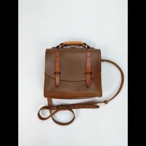 [GONE] NEW LOVE 41 x SADDLEBACK LEATHER Brown Leather Satchel Purse DISCONTINUED